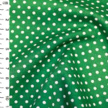 100% Cotton Emerald Green Polka Dot Print Fabric x 0.5m